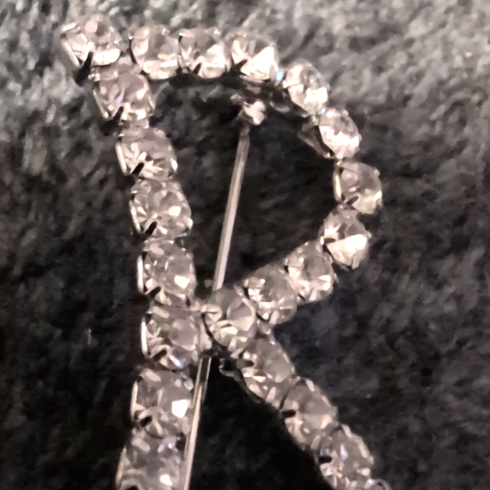 Vintage Rhinestone Initial B - Picture 2 of 3